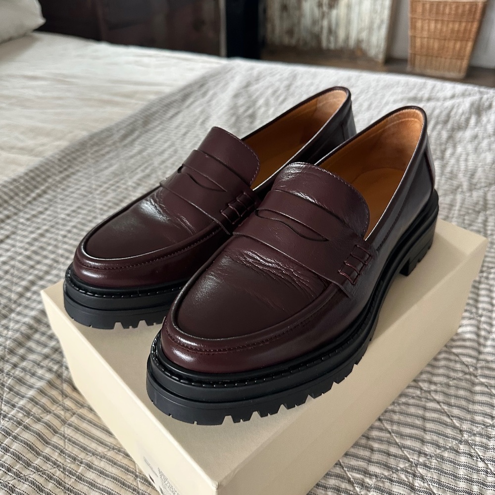 Sezane, Albane Burgundy Loafers, Size 9 (NEW) - Picture 3 of 5